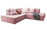 Ecksofa SAMU Stoff Pink - Ecke davorstehend links