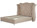 Lit double AYETTE Beige - Taupe - Largeur : 185 cm