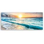 KUNSTDRUCK Blue Water Sunset 90 x 30 cm