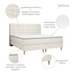 Boxspringbett Believe Creme - Breite: 180 cm