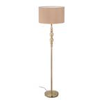 Lampe droite beige de salon Beige - Doré - Métal - Matière plastique - Textile - 43 x 156 x 43 cm