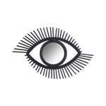 Spiegel Auge aus schwarzem Rattan Rattan - 70 x 45 x 2 cm