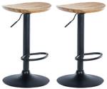 Tabourets de bar Skelde Lot de 2 Imitation hêtre