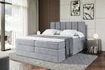 Boxspringbett BOXI1 KING Hellgrau - Breite: 180 cm