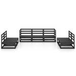 Garten-Lounge-Set 3009899-1 (7-teilig) Schwarz - Massivholz - Holzart/Dekor - 70 x 67 x 70 cm