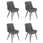 Lot de 4 chaises - JAELLE Anthracite