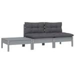 Salon de jardin (lot de 3) 3012138-16 Gris