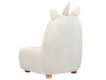 Chaise pour enfant LULEA Blanc crème - Chêne clair - Blanc