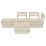 Garten-Lounge-Set Beige - Massivholz - Holzart/Dekor - 60 x 30 x 60 cm