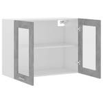 Armoire en verre suspendue 3016496-12 Gris - Gris minéral - Blanc - Largeur : 80 cm