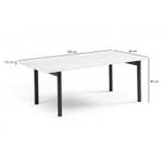 Table basse 120x60cm céramique NEVADA 09 Blanc - Céramique - 120 x 45 x 60 cm