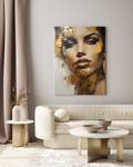 Image Canvas VISAGE De Femme Abstraction 70 x 100 x 100 cm