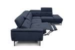 Ecksofa Avena (5-Sitzer mit Relax) Marineblau - Ecke davorstehend rechts