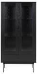 Vitrine Angus Noir - En partie en bois massif - 75 x 152 x 38 cm