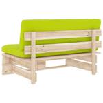 Paletten Mittelsofa 3016504-8 Braun - Grün - Holzwerkstoff - Holzart/Dekor - 110 x 55 x 65 cm