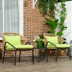 Rattan Gartenmöbel-Set 863-135V00GN Grün - Polyrattan - 65 x 77 x 69 cm