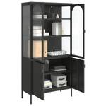 Highboard 353000 Schwarz - Metall - 90 x 180 x 40 cm