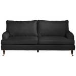 Passion Sofa 3-Sitzer (2-geteilt) Schwarz - Textil - Holz teilmassiv - 210 x 94 x 108 cm