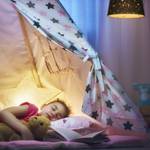 Kinderzimmerlampe Sterne Pink - Metall - Kunststoff - Textil - 27 x 122 x 27 cm