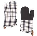 Gants de cuisine SHERLOCK Checker Noir - Textile - 14 x 5 x 18 cm