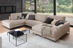 Sofa CARA Wohnlandschaft U-Form Cord Taupe