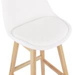 Tabouret De Bar SANDRA Blanc - Bois massif - 48 x 112 x 56 cm