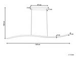 Lampe suspension CALAO Noir - Largeur : 120 cm