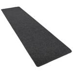 Velour Läufer Teppich Strong Schwarz - Grau - 100 x 300 cm