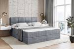 Boxspringbett ARDENI Hellgrau - Breite: 180 cm - H4