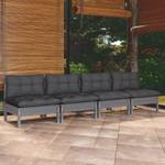 4-Sitzer-Gartensofa Grau