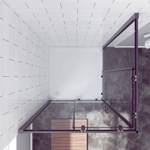 Duschkabine Eckeinstieg mit Schiebetüren 90 x 90 cm