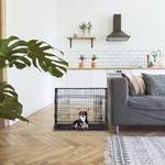 Faltbarer Hundekäfig mit Boden Schwarz - Metall - Kunststoff - 76 x 59 x 53 cm