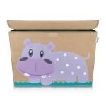 Lifeney Aufbewahrungsbox Kinder Hippo Kunststoff - 36 x 51 x 4 cm