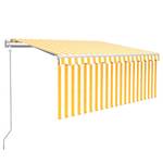 Auvent rétractable 3014351-2 Blanc - Jaune - 350 x 250 x 1 cm