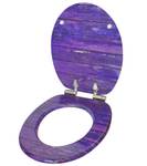WC-Sitz mit Absenkautomatik Purple Wall Violett - Holzwerkstoff - 38 x 6 x 47 cm
