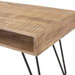 Couchtisch 100x50x49cm Natur/schwarz Massivholz - 50 x 49 x 100 cm