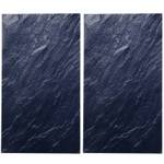 Herdabdeckplatten, 2 Stück, 52 x 30 cm Blau - Glas - 30 x 1 x 52 cm