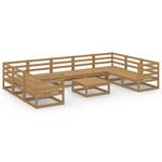 Gartenmöbel-Set 3009776-1 (10-teilig) Braun - Massivholz - Holzart/Dekor - 70 x 67 x 70 cm