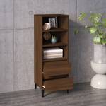 Highboard DE9855 Eiche Schwarzbraun Dekor