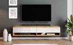 FURNIX meuble tv ALYX sans LED Marron - Blanc - Bois manufacturé - 180 x 34 x 32 cm