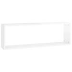 Étagère murale (lot de 2) 3016486-1 Blanc brillant - 80 x 27 x 15 cm - Nombre de pièces dans le lot : 2