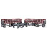 Paletten-Lounge-Set 3016503-6 (6-teilig) Grau - Rot