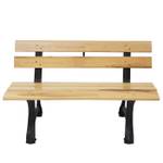 Banc de jardin F96 Noir - Marron - Largeur : 125 cm