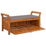 Banc de rangement de jardin 3028198 Gris - Profondeur : 126 cm