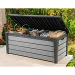 Outdoor Aufbewahrungsbox Grau - Kunststoff - Polyrattan - 145 x 70 x 145 cm