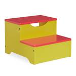 Tritthocker für Kinder Rot - Gelb - Holzwerkstoff - 33 x 25 x 36 cm