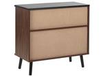 Sideboard PERTH Schwarz - Braun - Holzwerkstoff - 80 x 80 x 40 cm