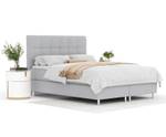 Boxspringbett Chanton Hellgrau - Breite: 140 cm