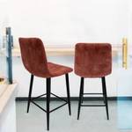 Lot de 2 chaises de bar - NAMI Rouge