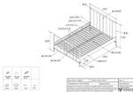 Metallbett Bronxx Eisen - Petrol - Breite: 147 cm